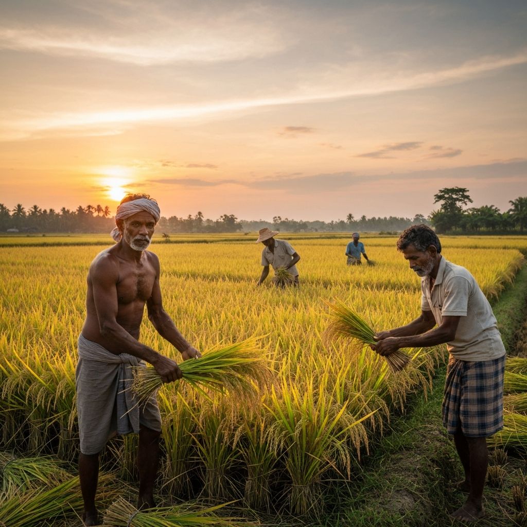 Rice harvest season